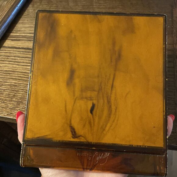 Vintage Prestige By Celebrity Tortoise Shell Compact Double Mirror Vanity 60’s - Picture 6 of 8